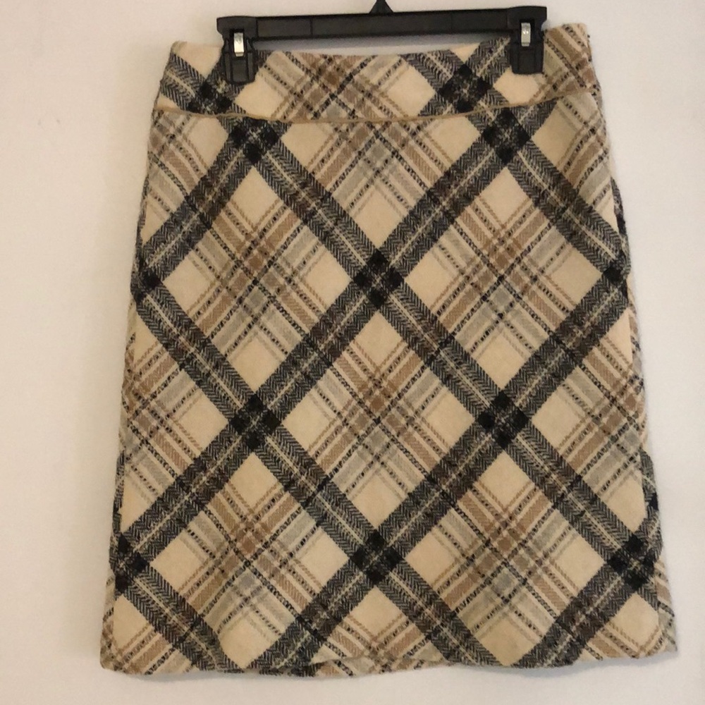LOFT Plaid A line skirt-8P